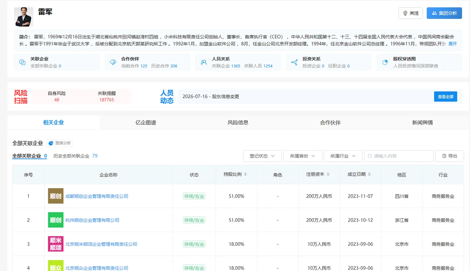 亿企通达·老板通 · 从自然人穿透关联企业